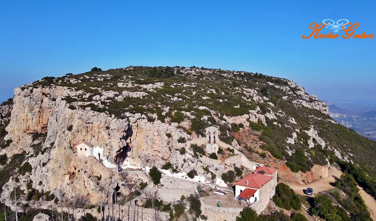 the rocky hill of the castle and the monastery below