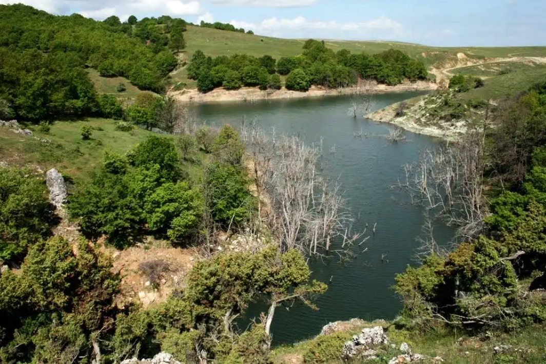 the little lake below the castle hill